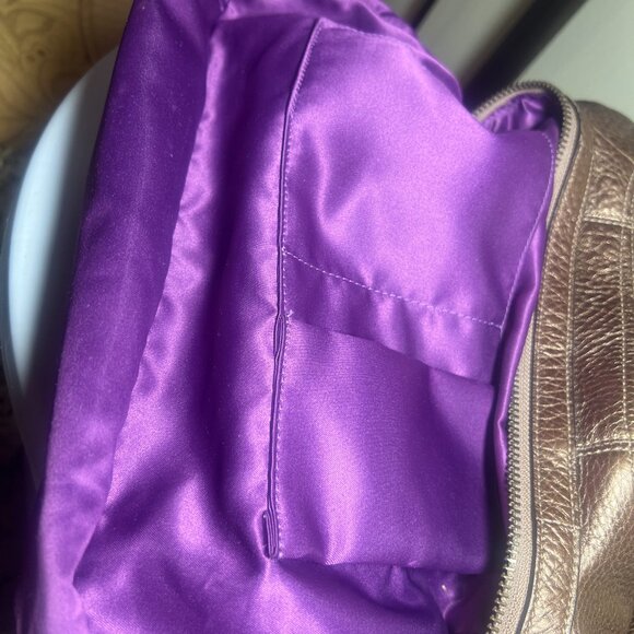 Coach Maggie #14313 Metallic Bronze Leather Bag & Wallet - Picture 8 of 16